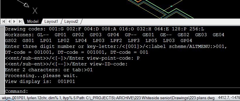 Commandline WORKZONES